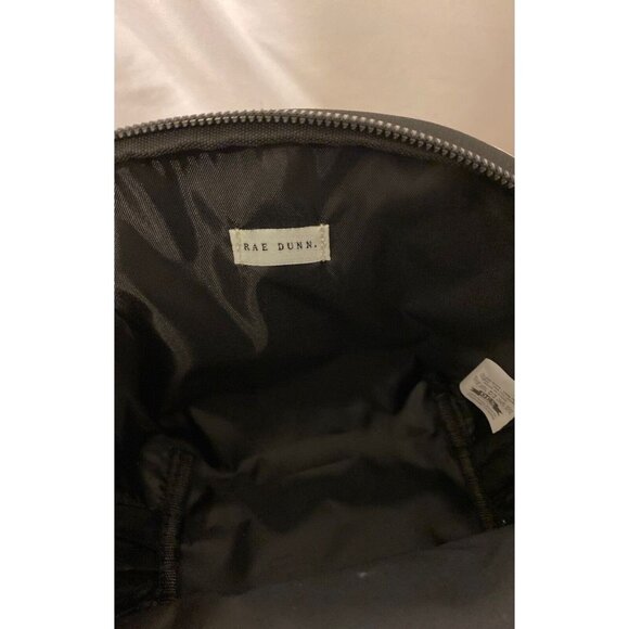 Rae Dunn "GLAM" Makeup/Cosmetic Bag/Pouch "GLAM" Wkhite with Black LL. New! - Picture 3 of 4